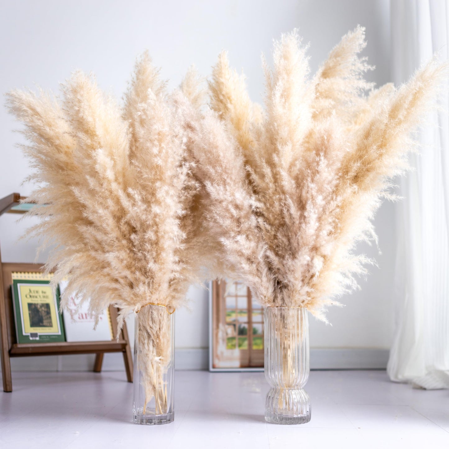 Tall Pampas Grass 10PCS | Boho Decor | Natural Home Decor Phragmites | Dried Flowers | Floral Arrangements | Home Decorations